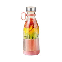 (Warm Pink) Portable Juice Blender Portable Rechargeable Juicer Cup 420ML B