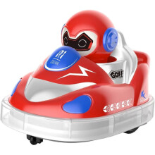 (Red) Glow Crashers RC Bumper Cars, with LED Lights and Music