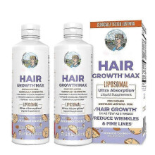 (2pcs) NEW Mary Ruths Womens Hair Growth MAX Lipsomal With Lustriva, Anti Hair Loss Treatments for Men Women