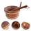 1Set Rustikaler Saunakübel Zedernholz Mit Holzlöffel 6
