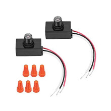 Dusk To Dawn Sensor 2 Packs, Photocell Light Sensor for Outdoor Lighting, 120-277v Photoelectric Sw