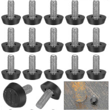 22 Pack Adjustable Furniture Leveling Legs, M8 X 20mm, Screw Leveling Feet, Floor Protector, Round Base, Chair Leg Screws - Sjue