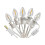 5 Base C7 String Bulbs Christmas Village Light Accessory Cord with 5 Led Light Bulb 1
