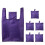 (purple) Ripstop Reusable Grocery Shopping Bag 3Pcs 1