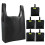 (black) Ripstop Reusable Grocery Shopping Bag 3Pcs 1