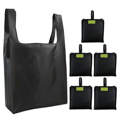(black) Ripstop Reusable Grocery Shopping Bag 3Pcs