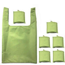 (green) Ripstop Reusable Grocery Shopping Bag 3Pcs