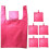 (pink) Ripstop Reusable Grocery Shopping Bag 3Pcs 1