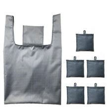 (grey) Ripstop Reusable Grocery Shopping Bag 3Pcs