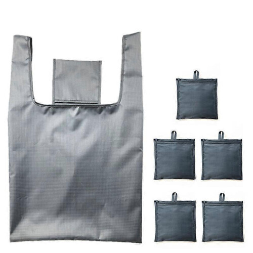 (grey) Ripstop Reusable Grocery Shopping Bag 3Pcs