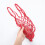 5Pcs Polyester Hen Feeding Toy Chicken Cabbage Holder Red Mesh Bag 7