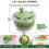 (white) 5 In 1 Vegetable Spin Chopper, Salad Spinner with Slicer, Lettuce Spinner Dryer 2