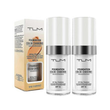 2PCS TLM Color Changing Foundation, Flawless Colour Changing Foundation, Liquid Makeup Base Face Concealer for Aging Skin