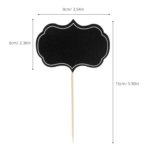 32Pcs Blank Black Chalkboard Cocktail Picks with Writable Food Tags 1