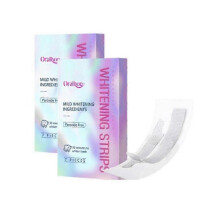 2X Teeth Whitening Strips Teeth Treatments - Teeth Whitener, Peroxide Free, Enamel Safe Green White Strips