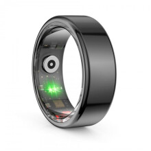 (Golden 10) R02 Smart Ring with Blood Oxygen Heart Rate Sleep Monitor, Waterproof Fitness Photo Remote Control Health Tracker for Android iPhone