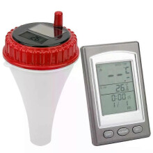 Solar Thermometer Wireless Swimming Pool Outdoor Digital Powered Swim Pond Tub Waterproof Float Temperature Meter LCD Display