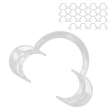 20pcs Disposable Lip Cheek Retractor Transparent CShape Teeth Whitening Mouth Opener(L )