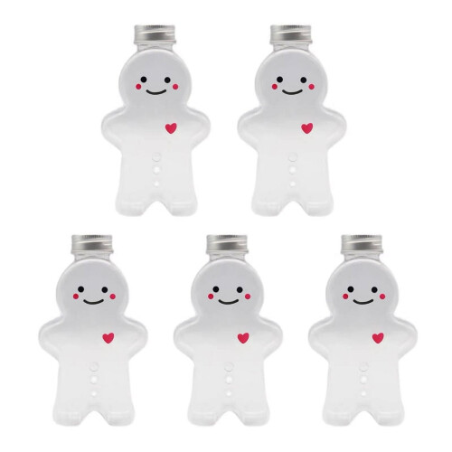 Lebkuchenmann-PET-Vorratsgläser 500 ml (5 Stück)