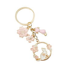 Cat charm keychain decorative hanging accessory
