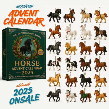 Horse Themed 2025 Christmas Advent Calendar, 24 Days Countdown Calendar Horse Pendant - for Bedroom Party Entrance Window Tree Riders