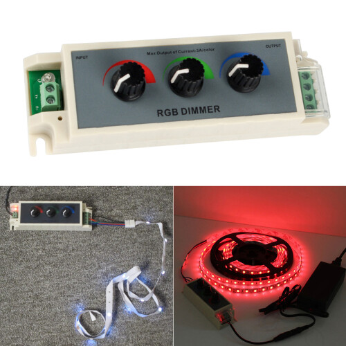 LED Dimmer Controller with 3 Channel Output 12V-24V LED Light 1