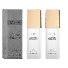 (2pcs) Changing Foundation Natural Colour-Changing Foundation for Women, Hydrating Magic Skin Changing Foundation-pxrb