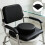 Comfortable Black Commode Chair Plug Cushion with Wipe Clean Pad 11