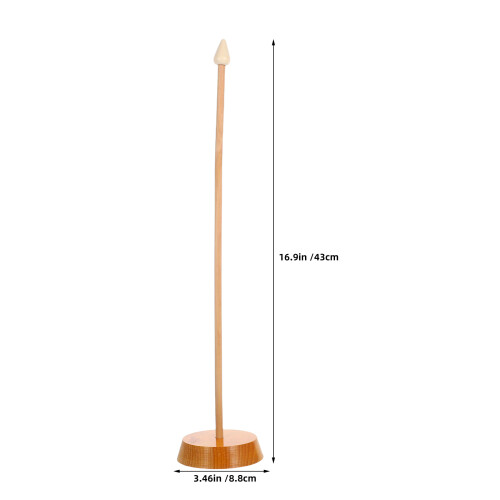 2Pièces Porte-Drapeaux Bois Marron Pratique 1