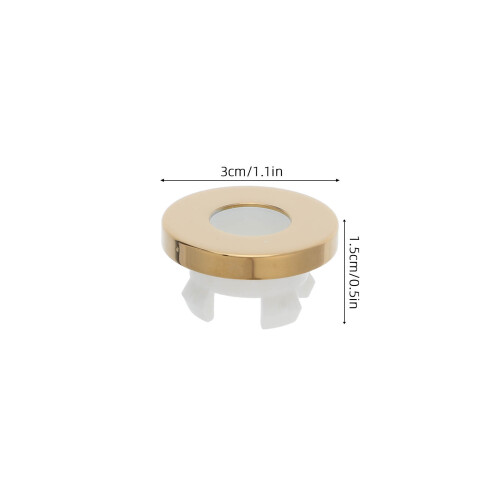 2Pcs Round Sink Overflow Cap Copper Plastic Basin Overflow Replacement 1
