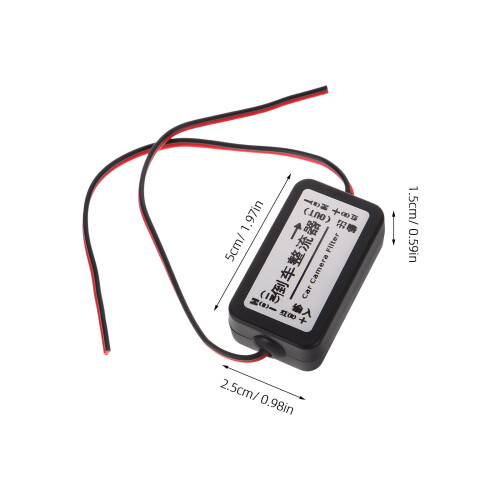 3Pcs Auto Camera Power Rectifier Relay Capacitor Filter Black for Cars 1
