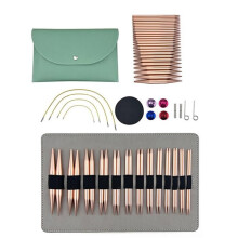 Set van 13 paar verwisselbare rondbreinaalden, rondbreinaalden, breinaalden