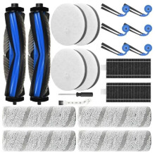 Kit D'Accessoires de 20 Pièces pour Ecovacs pour Deebot X11 OmniCyclone: Brosse Principale, Rouleau, Éponge, Filtre et Filtres HEPA