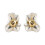 Boucles d'oreilles élégantes à finition métallique,-Blanc 1