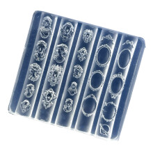 Flexibele siliconen nail art-vorm met Medusa-framepatroon,