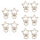 Mixed Color Metallic Star Pendants Lightweight For-Coffee 1