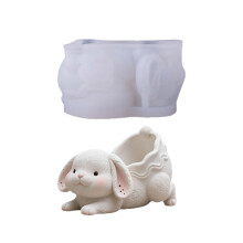 Moule en Silicone en forme de lapin, résine, bijoux, jardinière
