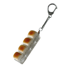 Porte-clés en PVC robuste, Style boulangerie ludique, pour-8cm