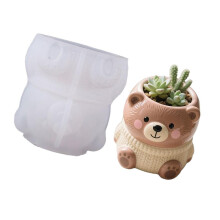 Moule robuste de jardinière d'ours en Silicone pour l'artisanat