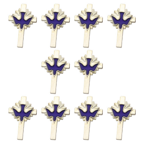 10 Stück Vogel-Schmuck-Brosche mit eng anliegendem-Silberblau