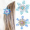 Snöflinge Hårspänne Legering Glitter 1 st 2