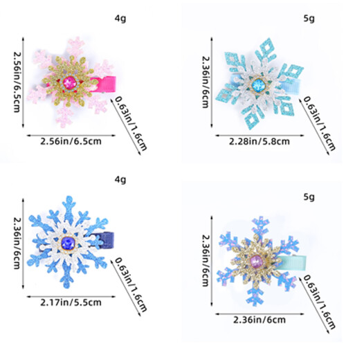 Snöflinge Hårspänne Legering Glitter 1 st 2