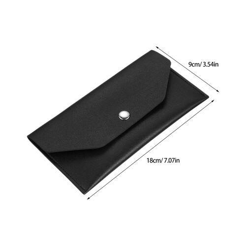 4Pcs Portable PU Cash Envelope Wallet for Money Sorting Black 1
