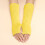 Women's wool half-finger gloves yellow one size 2