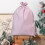 Sac de rangement à cordon de Noël rose 70 x 50 cm 5