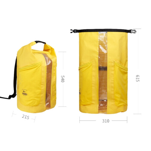 AFISHTOUR FW2074 Αδιάβροχη τσάντα κολύμβησης εξωτερικού χώρου 25L (Κίτρινη) 2
