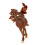 Broche cheval délicate en strass, broche de-Marron foncé 1