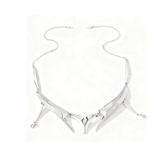 Artistic Fluid Shaped Jaw Jewelry Mask With Punk Edge For Styles