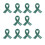 Trendy Hope Alphabets Ribbon Pin Crafted in Rustproof-Green 1