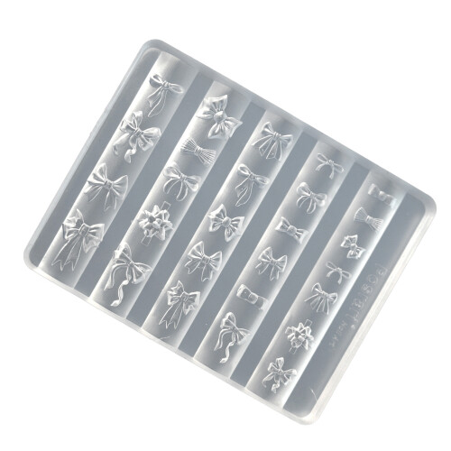 Portable Elegant Bows Shaped Nail Mold Lightweight Silicone